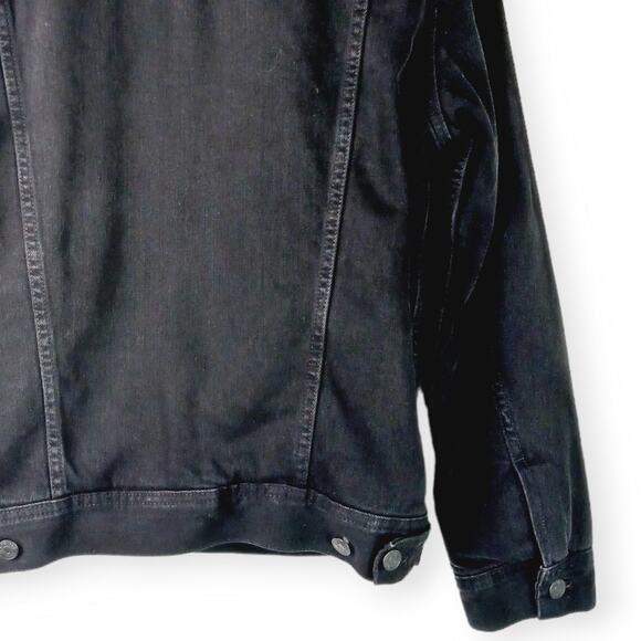 Madewell SZ S Men's Sherpa Classic Jean Jacket in Black AA394 $175 - Picture 6 of 9